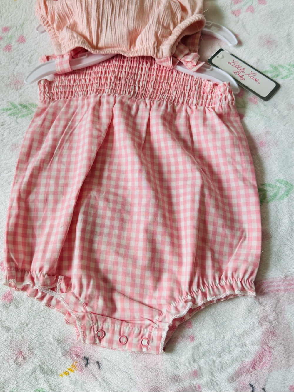 Little Lass Pink Gingham Diaper Cover